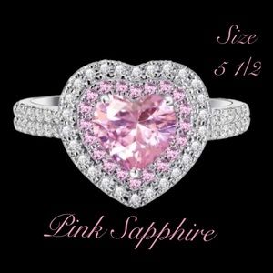 Size 5 1/2 Stunning Pink Sapphire Ring